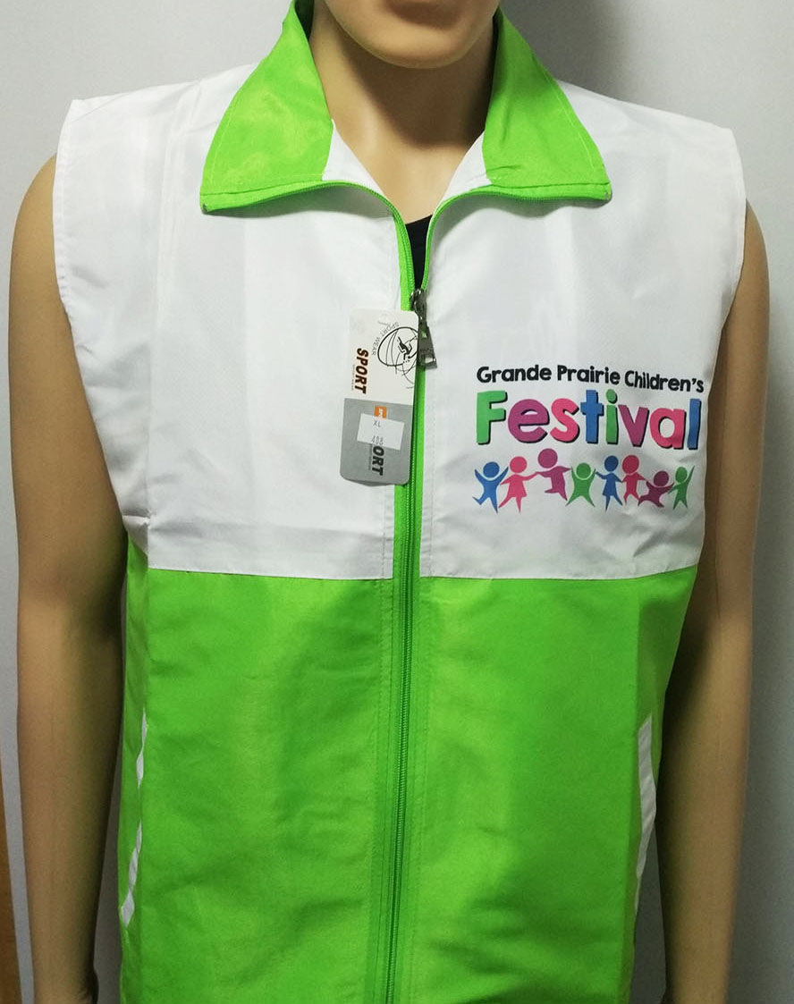 Custom volunteers vest with logo printing 