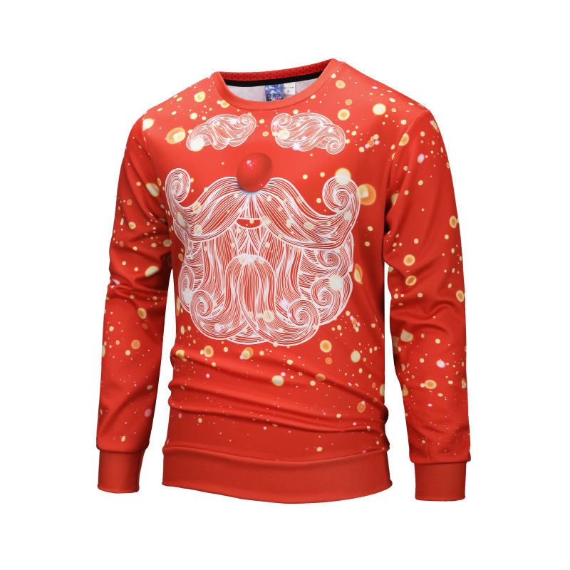 3d printed Christmas graphic Sweatshirt, Personalized all over printed crew neck Sweatshirt HFCMH403